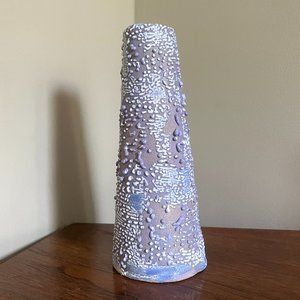 Raina Lee handmade ceramic vase, 9" tall